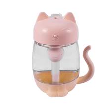 AD-3 In 1 350Ml Usb Cat Air Humidifier Ultrasonic Cool-Mist Adorable Mini Humidifier With Led Light Mini Usb Fan For Home Office 2024 - buy cheap