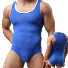 Men Undershirts Leotard Ultra Thin Slip Bodysuits Gym Sports Wrestling Singlet Underwear Swimwear Sexy Transparent Gay Jumpsuits 2024 - buy cheap