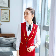 Colete formal feminino, elegante, vermelho, estilos de moda, colete, roupa para trabalho, negócios, blazers, roupas femininas 2024 - compre barato