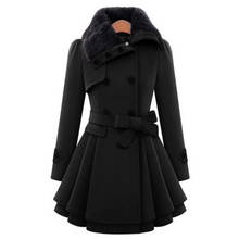 Winter Women Slim Long Woolen Warm Coat Windbreaker Female Coats and Jackets Girls Blends Solid Ladies Tops Overcoat Promotion 2024 - buy cheap