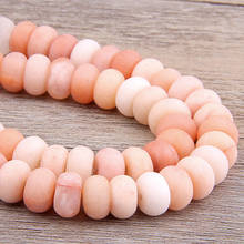 Natural Pink Aventurine Matte Abacus Stone beads Loose Spacer Rondelle Beads For Jewelry Making Bracelet 4*6/5*8MM wholesale DIY 2024 - buy cheap