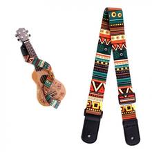 Guitar Strap Adjustable Printing National Style Ukulele Strap with Soft PU Leather Guitar Strap 2024 - buy cheap