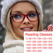 Cute Sexy Red Square Transparent Reading Glasses Vintage Design Shades Anti Blue Rays Eyeglass Plus +2.5 +2.75 Computer Glasses 2024 - buy cheap