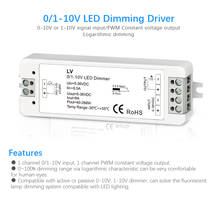 Mini 0/1-10V CV LED Dimming Controller 1 Channel DC 5V 12V 24V 36V PWM Conatant Voltage Output 8A 288W 1 Channel 0-10V Dimmer LV 2024 - buy cheap