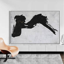 Large Horizontal Painting Canvas Art Black And White Art Living Room Painting Minimal Art Modern Home Decor Wall Art 2024 - buy cheap