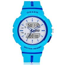 Reloj deportivo Digital para mujer y niña, cronómetro electrónico a la moda, de silicona, resistente al agua, color azul 2024 - compra barato