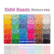Yantjouet 5mm 36colors/set 9350pcs+ Kit for Kid Hama Beads Diy Iron Beads Puzzles High Quality 2024 - buy cheap