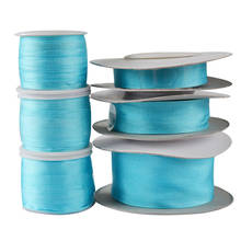 245 Aqua,100% Real Pure Silk  Embroidery Ribbon Handcraft,Double Face Thin Taffeta Silk Tape 2/4/7/10/13/15/25/32mm,10/30/100m 2024 - buy cheap