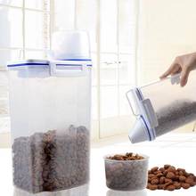 1pcs Pet Food Storage Box Container Airtight Dog Cats Foods Container With a Measuring Cup Clear 2024 - buy cheap