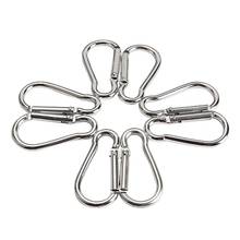 20Pcs Silver Aluminum Spring Carabiner Snap Hook Hanger Keychain Hiking 2024 - buy cheap