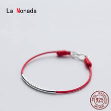 La Monada Red Thread For Hand 925 Sterling Silver Bracelet Red Thread String Rope Bracelets For Women Silver 925 Sterling Tube 2024 - buy cheap