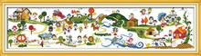 Crianças playground kit de ponto cruz dos desenhos animados 14ct 11ct contagem impressão em tela costura bordado diy artesanal needlework 2024 - compre barato