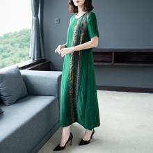 China étnico robe vestido feminino 2020 novo verão vintage femme a-line longo vestido de seda plus size roupas femininas vestidos 10394 2024 - compre barato