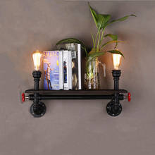 Lámpara Industrial Retro para pared, candelabro de tubo de agua de madera, Estilo Vintage, para sala de estar, estudio, mesita de noche 2024 - compra barato
