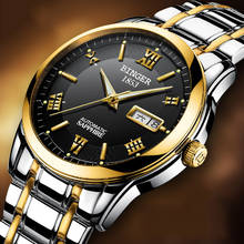 High Quality BINGER Men's Watches Top Brand Luxury All steel Mechanical Watch Men Automatic Calendar week Waterproof Sport Watch 2024 - buy cheap