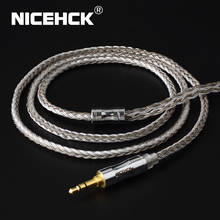 Nicehck-cabo banhado a prata, 16 core, 3.5/2.5/4.4mm, plugue mmcx/2pin/nx7/qdc, conector para ccac12, kzzsx, tfz, qdc, nx7/db3, visual 2024 - compre barato