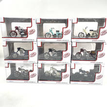 Diecast liga da motocicleta 1/18 escala tcheco jawa50 250 350 500 simulação clássico motocicleta modelo cena mostrar presente coleção 2024 - compre barato