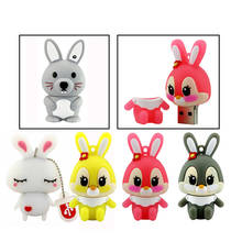 Lovely Rabbit USB Flash Drive 8GB 16GB 32GB USB Flash Memory Stick Pen Drive For Girl USB Drive Bunny USB Stick Falsh Disk 2024 - buy cheap