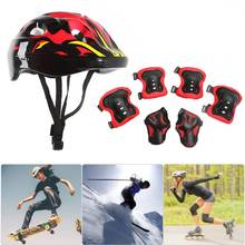 7Pcs Kids Roller Skate Bicycle Helmet Knee Elbow Palm Pads Protective Gear Set 2024 - buy cheap