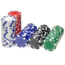 Juego de fichas de póker de Texas Hold'em, Set de accesorios de fichas de póker de ABS, hierro y arcilla, 10 unids/lote 2024 - compra barato