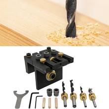 Doweling Jig Kit for Furniture 3 in 1 Practical Positioning Clip Woodworking Drill Guide Locator Hole Puncher DIY Tool 2024 - buy cheap
