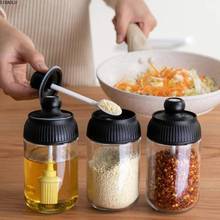 250ml Seasoning Bottles Glass Condiment Storage Containers Condiment Pot Spice jar with Spoon Honey Pot Oil Brush Bottle 2024 - buy cheap