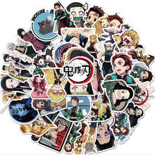 50PCS Anime Kimetsu no Yaiba Demon Slayer Stickers Cartoon Room Decoration Waterproof Laptop Luggage Wall Sticker Wall Decor 2024 - buy cheap