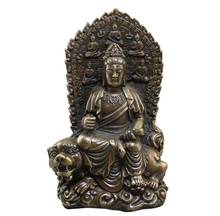 Copper Statue Factory direct selling antique miscellaneous antique crafts bronze Manjusri Bodhisattva statue home furnishings 2024 - buy cheap