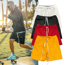 Новинка, мужская спортивная одежда для тренировок, летние мужские дышащие сетчатые быстросохнущие спортивные шорты для бега, пляжные шорты 2024 - купить недорого