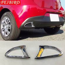 Auto Accessory Rear Fog Lights Lamps Frame Cover Trim ABS Fit For Mazda 2 Demio 2015 2016 2017 2018 2019 2024 - buy cheap