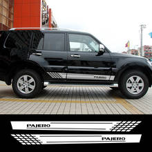 Adesivo vinílico lateral para carros mitsubishi pajero, 2 peças, decalque personalizado, acessórios para tuning 2024 - compre barato