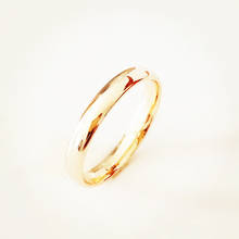Anel de noivado de 4mm de largura fino anéis de casamento projetos para mulher anel de noivado de cor de ouro rosa 585 2024 - compre barato