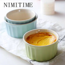 NIMITIME 1 PC Ceramic Solid Mini Souffle Baking Cup Oven Baking Pudding Bowl Tableware 2024 - buy cheap