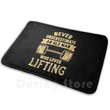 Old Man Weightlifter Weightlifting Mat Rug Carpet Anti-Slip Floor Mats Bedroom Fitness Weightlifting Bodybuilder Gym Workout Old 2024 - buy cheap
