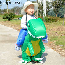 Disfraz de dinosaurio inflable para niños y niñas, disfraz de unicornio, vaquero, Animal divertido, mascota de lujo, impermeable, para Halloween 2024 - compra barato