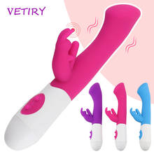 Vibrador rabbit vetiry, vibrador para mulheres, varinha mágica, estimulador clitoriano e do ponto g, brinquedos sexuais 2024 - compre barato