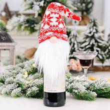 2020 New Christmas Wine Bottle Covers Gnomes Wine Bottle Toppers 2024 - buy cheap