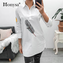 Embroidery Blouse Women Summer 2020 New Arrival Half Sleeve Casual White Shirt Ladies Loose Long Tops Blusas Feminina 2024 - buy cheap