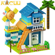 Bloques de construcción de una casa de ciudad para niños, juguete de ladrillos para armar casa de campo, con arquitectura de gran tamaño, ideal para regalo 2024 - compra barato