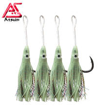 20pcs/lot BKK Fishing Hook Saltwater Glow Squid Skirts Jigging Hooks Carbon Stainless Assist Hook Fishing Accessories 2024 - buy cheap