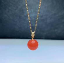 shilovem 18K yellow Gold Natural south Red agate pendants no necklace fine Jewelry classic gift plant gift new mymz9.5-10222nh 2024 - buy cheap