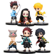 3PCS/SET demon slayer qposket action figures Nezuko Zenitsu Tanjirou Giyuu Inosuk Kimetsu no Yaiba Model Figurine Xmas Toy C19 2024 - buy cheap