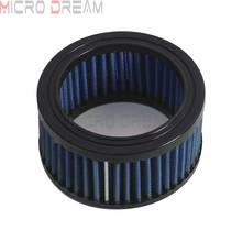 Round Replacement High Flow Blue Air Filter Intake Air Cleaner 3.87" OD 2" Height Universal for Harley Honda Custom Motorcycles 2024 - buy cheap
