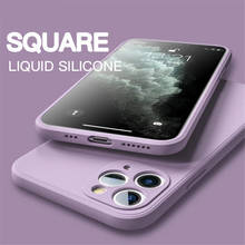 Original silicone líquido caso de luxo para o iphone 11 12 pro max mini 7 8 6s plus xr x xs max se 128g à prova de choque caso capa 2024 - compre barato