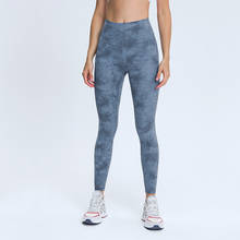 Lulu calça esportiva feminina cintura alta, leggings fitness corrida, calças elásticas com estampa 2024 - compre barato