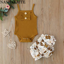 NASHAKAITE Toddler Baby Girl Clothes Set Chocolate Color Print Fashion 2pcs Suit Casual Baby Clothes 2024 - buy cheap