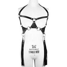 UYEE Sexy Leather Harness Lingerie Women Underwear Bra Suspenders Belt Bustier Corset Punk Rock Prom Dresses Stockings Bondage 2024 - buy cheap