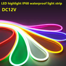 12v led neon rope strip light flexible waterproof ip68 2835 smd 120led white warm white yellow red green blue RGB ice blue 2024 - buy cheap