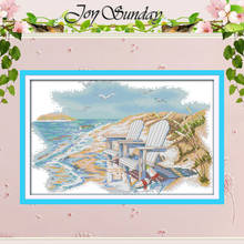 A quiet beach Patterns Counted Cross Stitch 11CT 14CT Cross Stitch Set Wholesale Scenery Cross-stitch Kit Embroidery Needlework 2024 - buy cheap