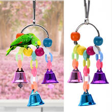 Colorido papagaio brinquedos suspensão ponte corrente animal de estimação pássaro papagaio mastigar brinquedos gaiola de pássaro brinquedos para papagaios pássaros decoração para casa 2024 - compre barato